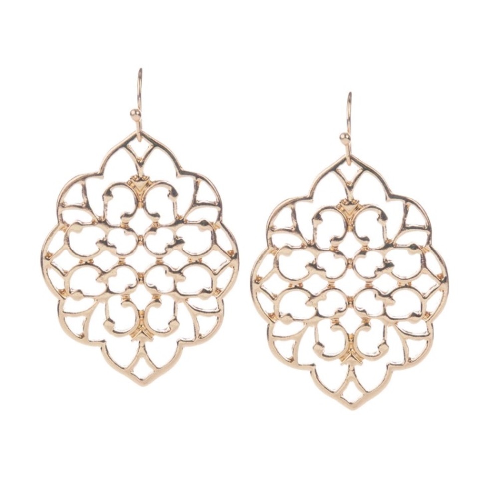 ✨ 1 left ✨ Gold filigree earrings - Picture 2 of 4